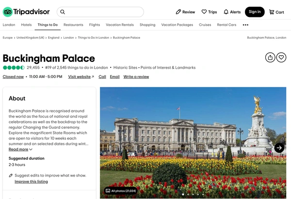 Tripadvisor - Buckingham Palace
