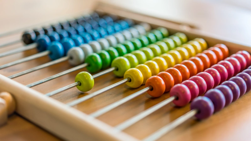 A colourful abacus