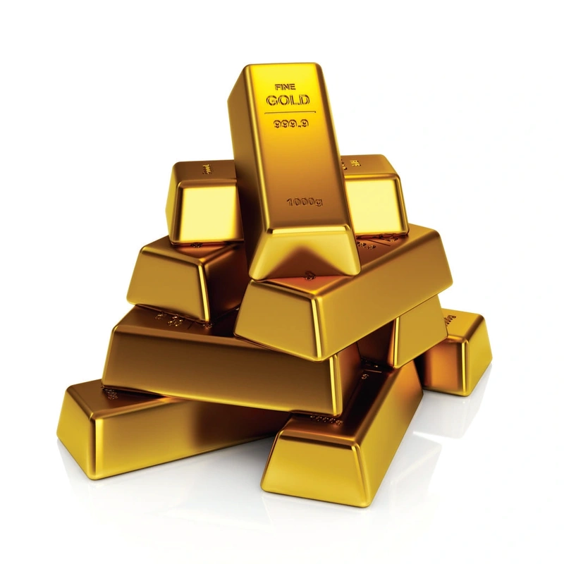 Pile of gold bars