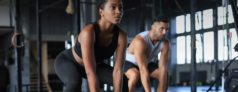 Man and woman at gym