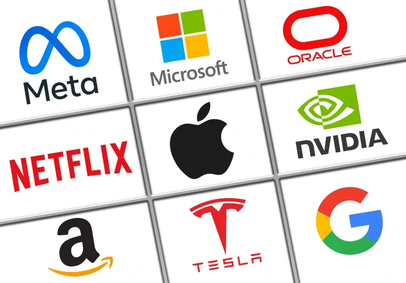 Logos of big tech companies