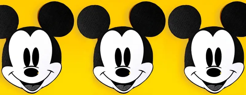 Mickey Mouse on yellow background