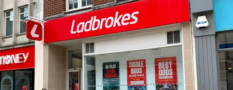 Front of a Ladbrookes store