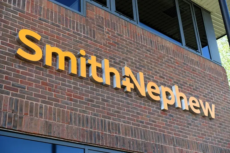 Smith & Nephew logo on building
