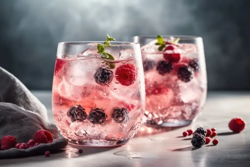 A wild berry gin and tonic