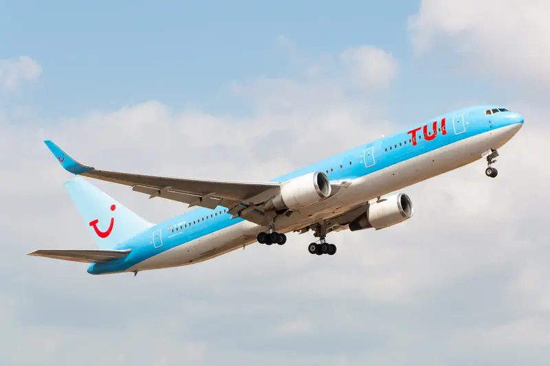 Tui Boeing 767 airplane at Palma de Mallorca