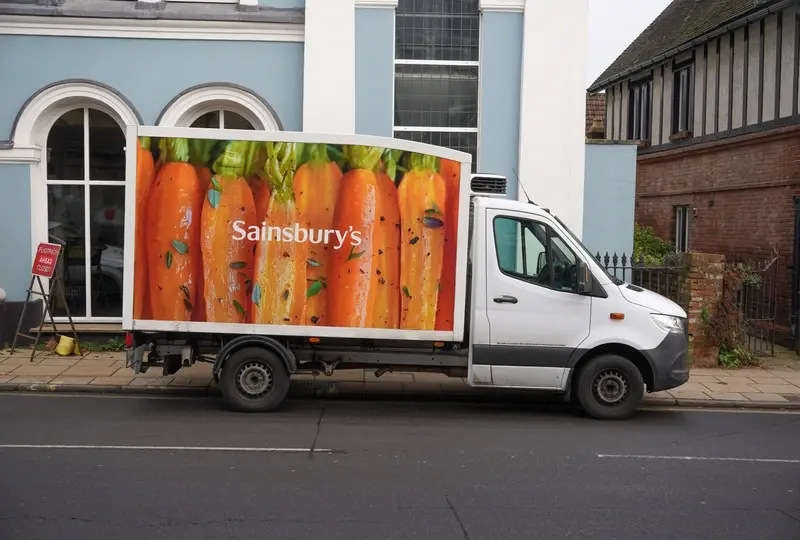 Sainsburys's delivery van