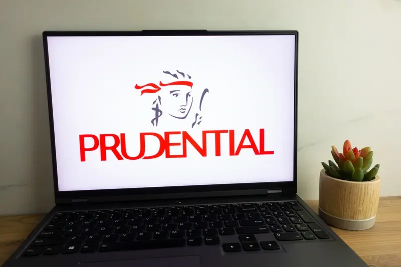 Pru logo on laptop