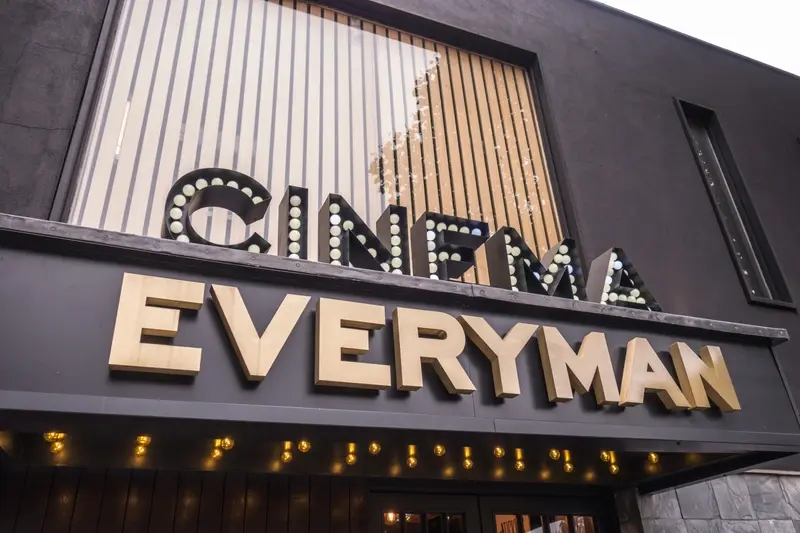 Front of the Everyman Cinema in Maida Vale