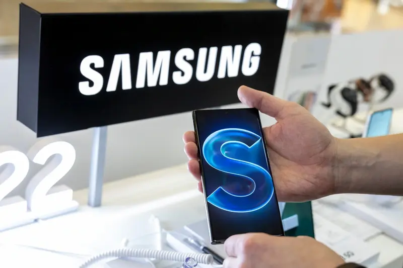 Samsung Galaxy smartphone in store