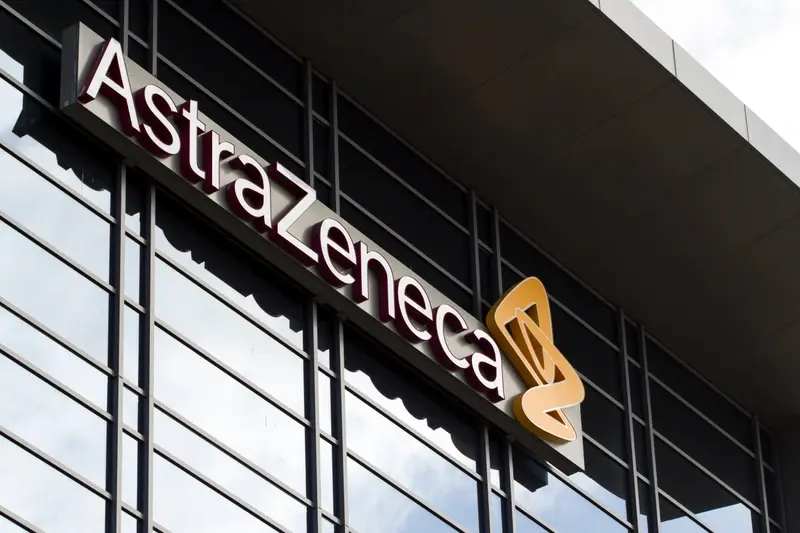 AstraZeneca logo on side of office building
