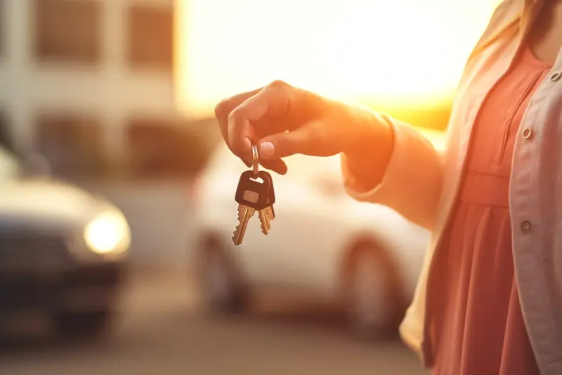 Woman receives car key