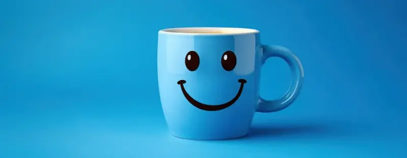 Mug with a smiley face on it