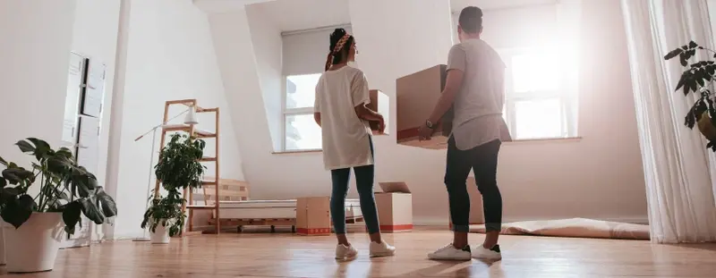 Couple moving house