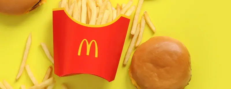 McDonalds burger and fries