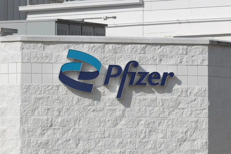 Pfizer logo on building