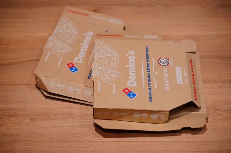 Empty Domino’s Pizza boxes