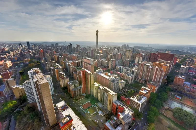 Photograph of the Johannesburg city skyline