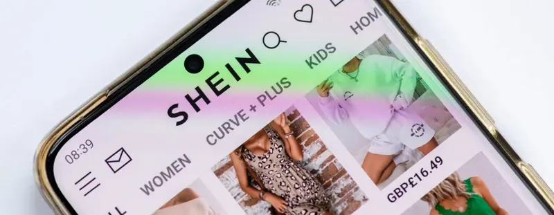 phone with Shein website
