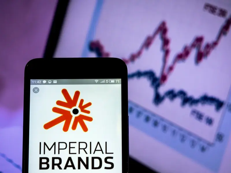 Imperial brands logo on a smartphone