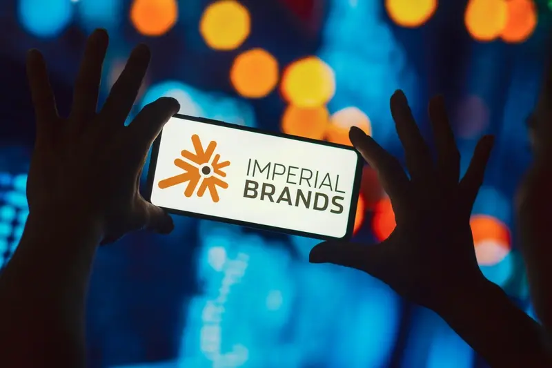 Imperial Brands logo on a smartphone