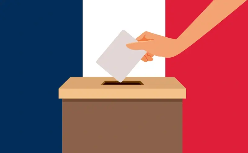 Person voting in France