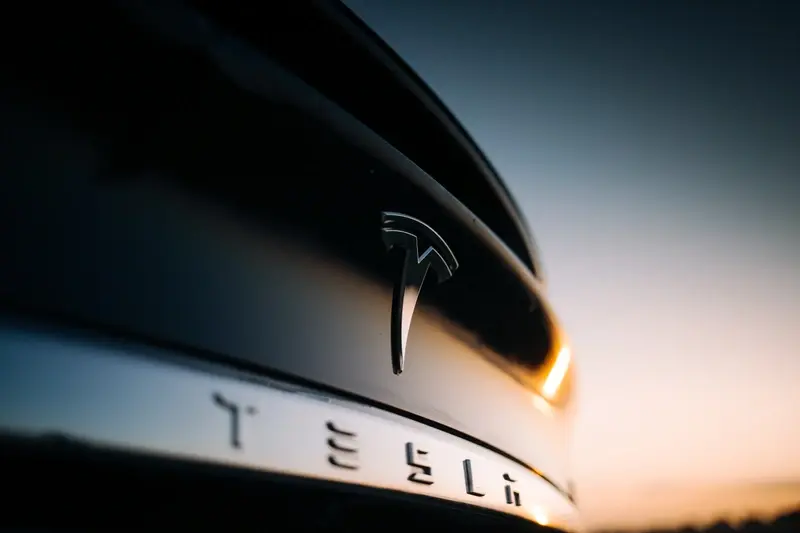 Back of a Tesla vehicle
