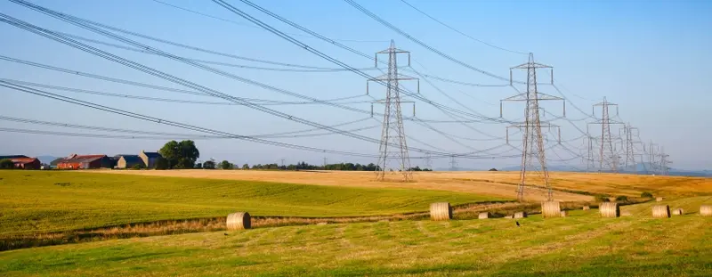 Power lines in Scotland