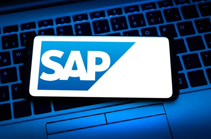 SAP logo on keyboard