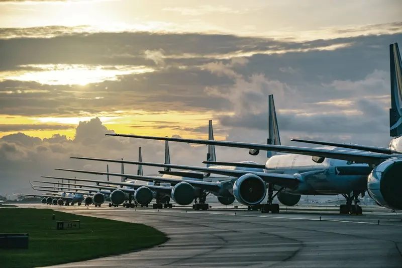 aircraft parked on a runway