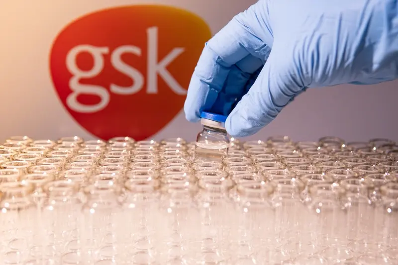 GSK logo and test tubes