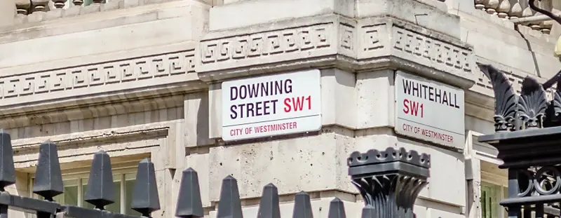 Downing Street sign