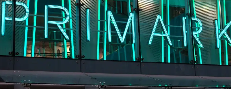 Primark shop sign