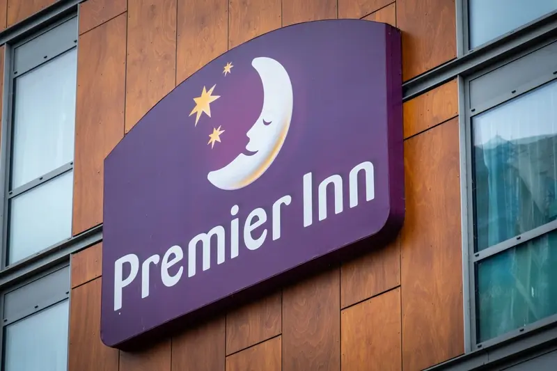Premier Inn logo on building