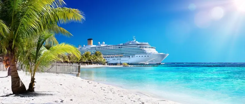 Cruise ship in the caribbean