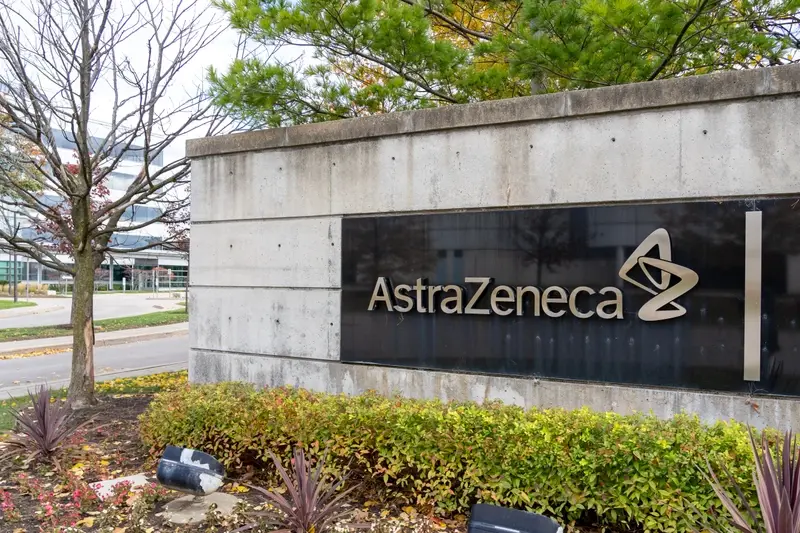 AstraZeneca logo on side of buidling