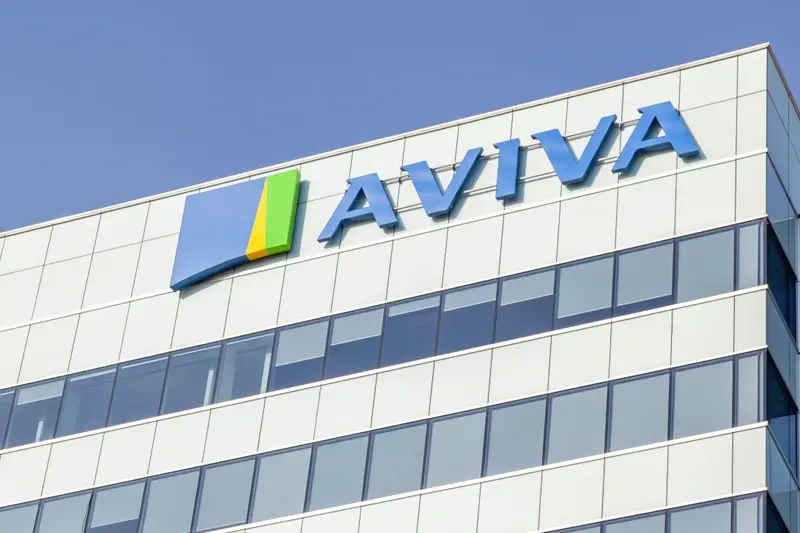 Front of building with Aviva logo