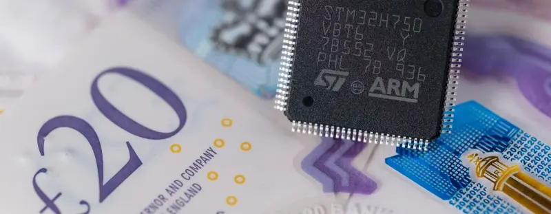 ARM chip on twenty pound notes