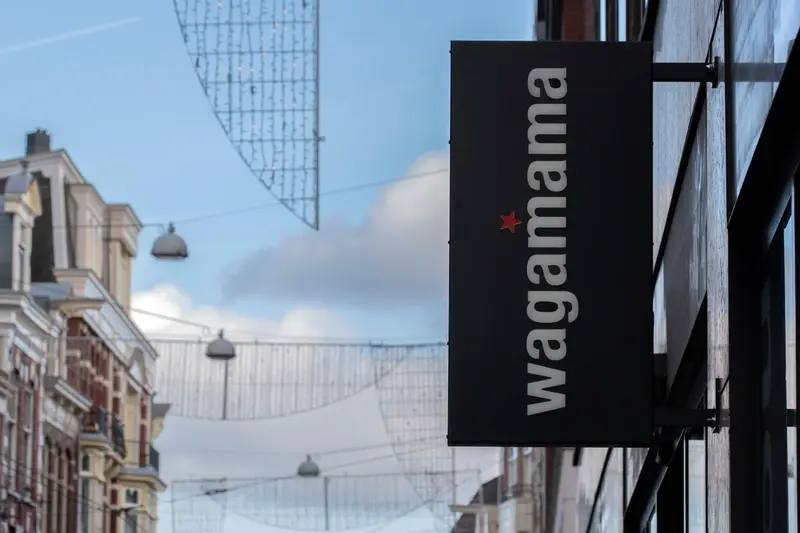 Wagamama sign in street