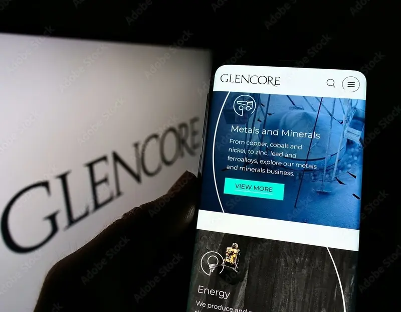 Glencore on a mobile screen