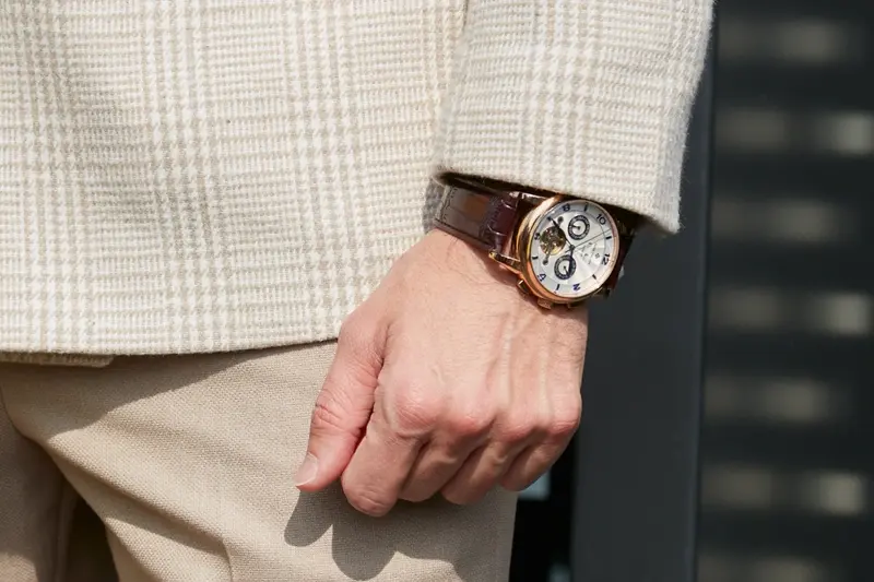 Man wearing Patek Philippe watch