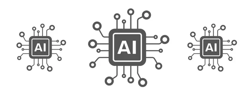 An illustration of an AI chip