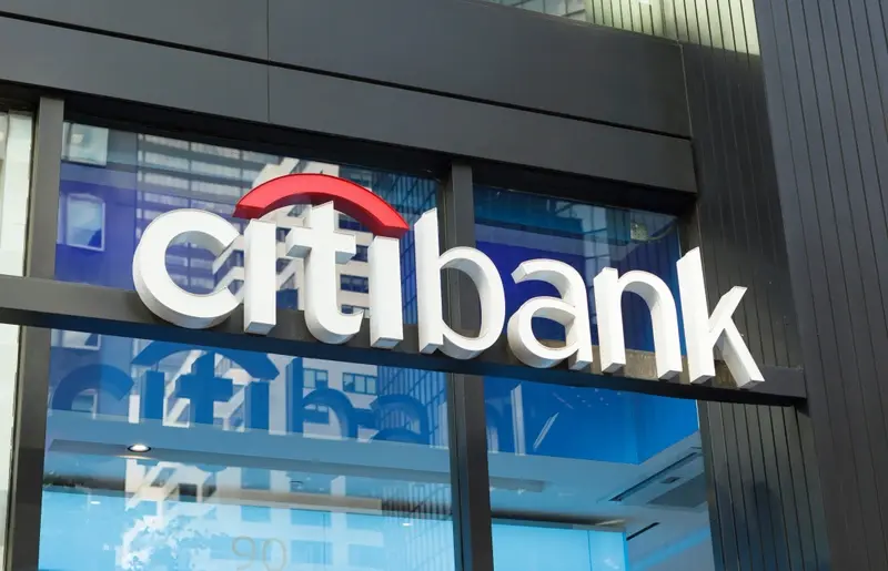 Citibank sign above door of branch