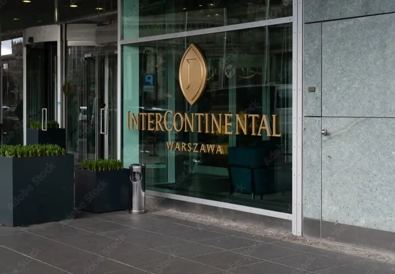 Entrance to InterContinental Hotel, Warsaw