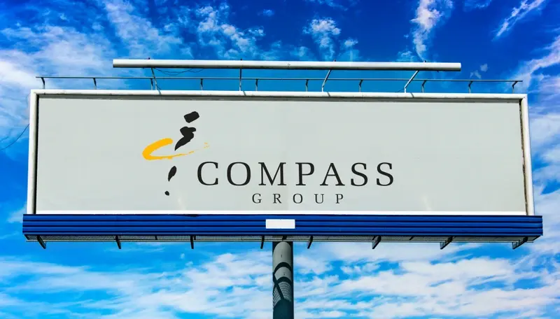 Compass logo on billboard