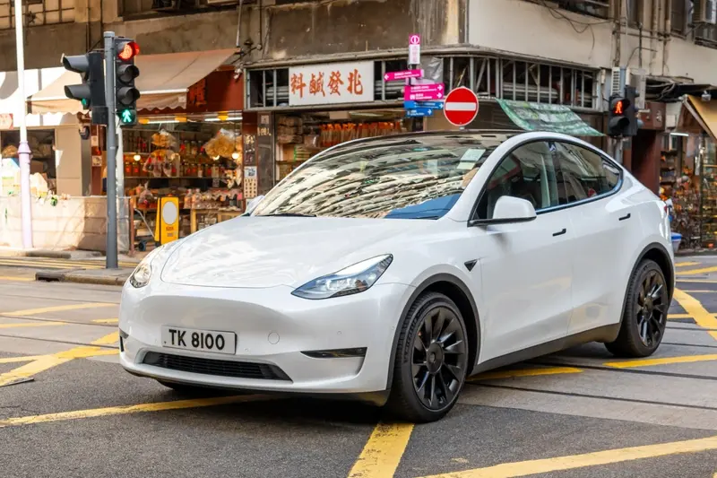 Tesla on road in China