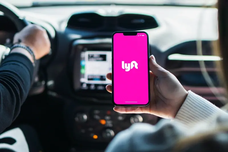 Passenger and driver on a Lyft ride