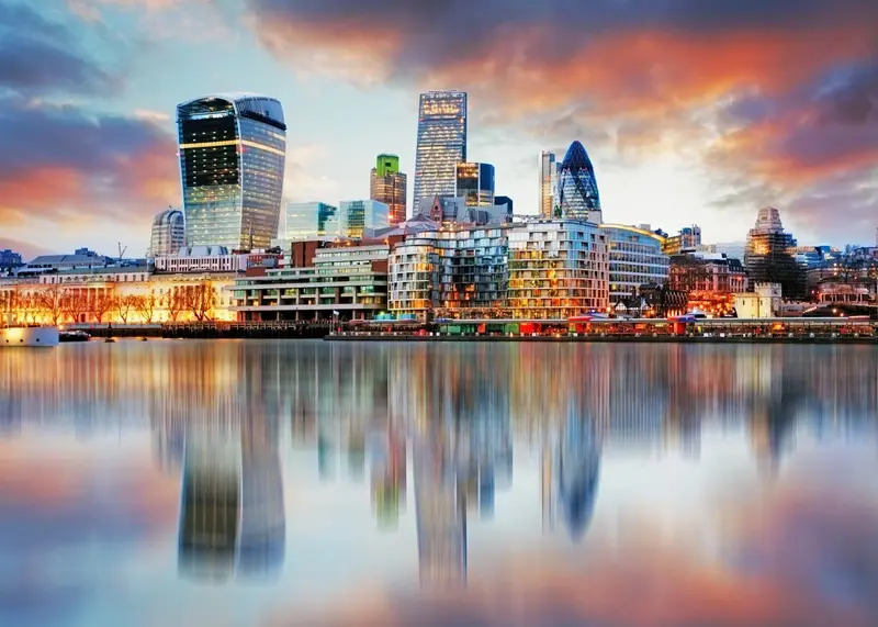 Picture of city across the river thames