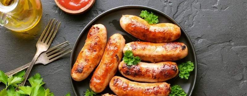 Sausages in a pan