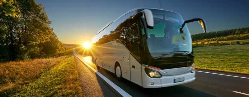 Image of a coach on the road